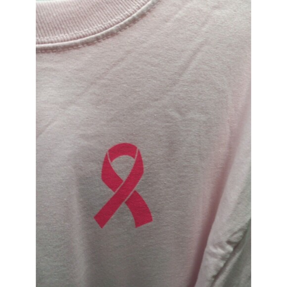 Breast Cancer Tee Shirt Long Sleeve Size Large Her Fight Is Our Fight Pink - Picture 2 of 5